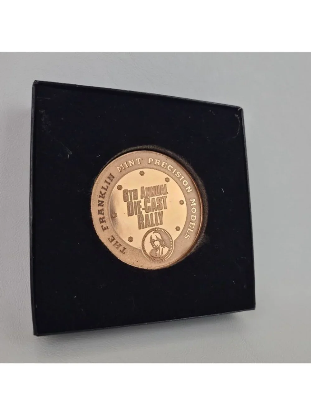 Franklin Mint Precision Models 6th Annual Die Cast Rally Brass Medal Coin L1